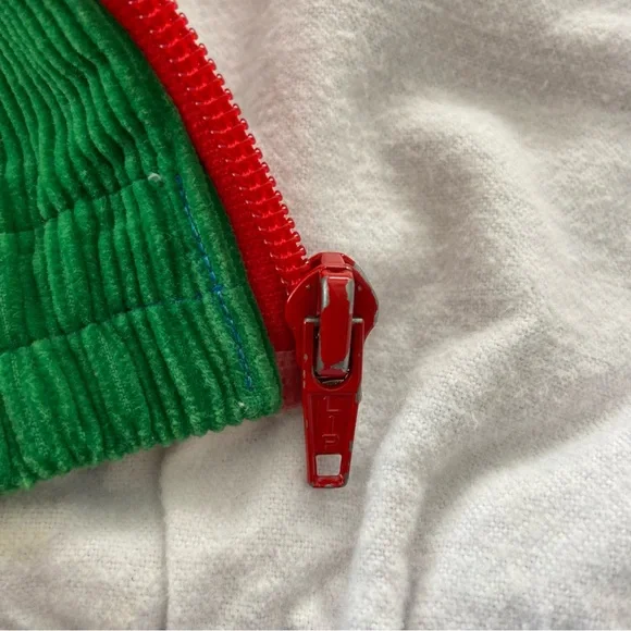 Vintage 80s 90s Adorable 100% Cotton Corduroy Colour-block Jacket Child 6Months - Picture 7 of 8